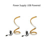 2-Pack Spiral LED Desk Lamps with 3-Color Dimming