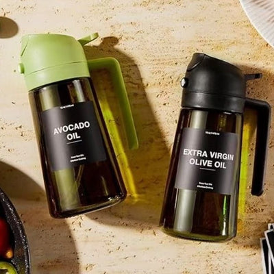 Portable Spray Oil Bottle, All-in-one Glass Oil Bottle, Olive Oil Sprayer