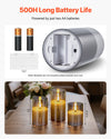 3-Piece Flameless LED Candle Set with Glass Holders & Remote