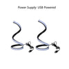 2-Pack Spiral LED Desk Lamps with 3-Color Dimming